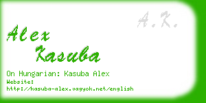 alex kasuba business card